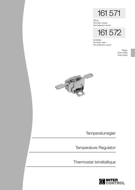 Temperaturregler Temperature Regulator  - INTER CONTROL