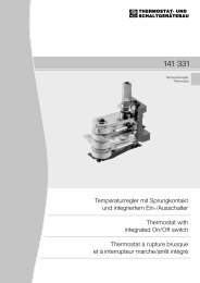 Temperaturregler mit Sprungkontakt und integriertem Ein ...