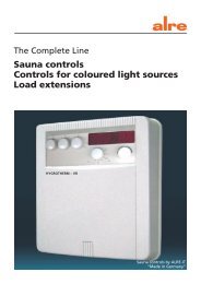 Sauna controls Controls for coloured light ... - Inter Control, TSB