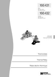 Thermorelais Thermal Relay Relais électro ... - INTER CONTROL