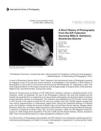 Press Release PDF - International Center of Photography