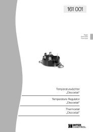 Temperaturwächter „Discostat“ Temperature ... - INTER CONTROL