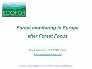 Forest monitoring in Europe after Forest Focus - ICP Forests