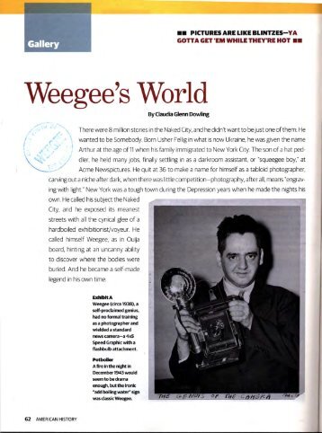 "Weegee's World" PDF - International Center of Photography