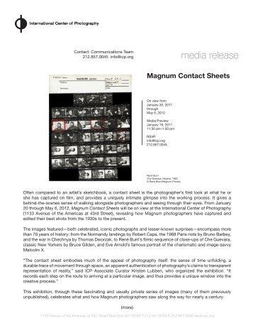 Press Release PDF - International Center of Photography