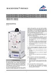 Franck-Hertz-RÃ¶hre mit Hg-FÃ¼llung und Heizofen ... - 3B Scientific