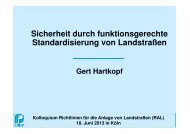 Sicherheit durch funktionsgerechte Standardisierung von ... - FGSV