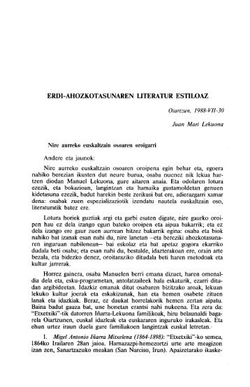 ERDI-AHOZKOTASUNAREN LITERATUR ESTILOAZ - Euskaltzaindia