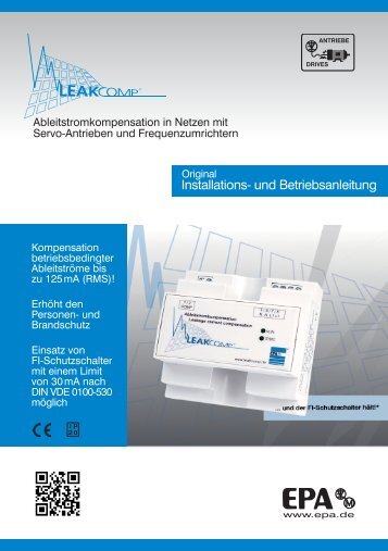 Bedienungsanleitung EPA LEAKCOMP - EP Antriebstechnik GmbH