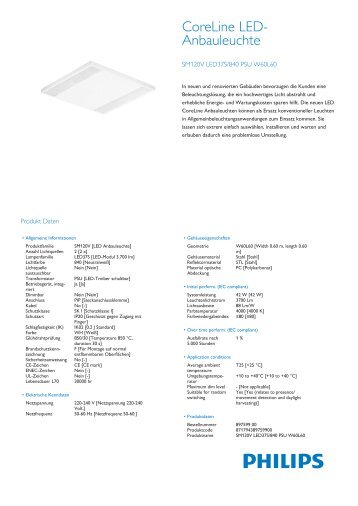 CoreLine surface mounted SM120V luminaire - Philips