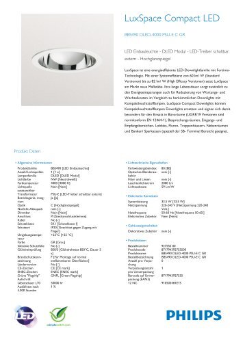 Product Leaflet: BBS490/BBS498, WeiÃŸ - Philips