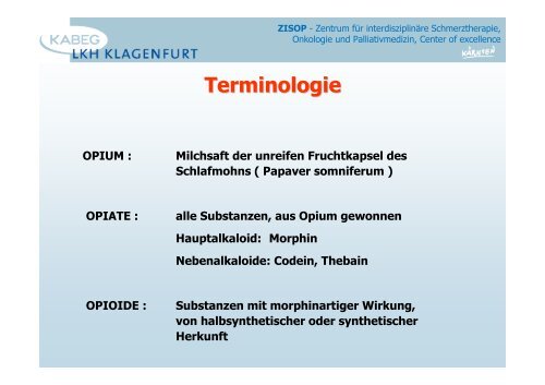 Opioide allgemein - 2013 - PAINCOURSE