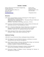 Full-length Curriculum vitae (PDF 273KB) - courses.cit.cornell.edu