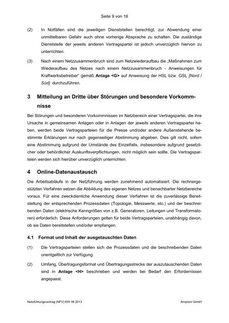 Muster NetzfÃ¼hrungsvertrag Kraftwerke - Amprion