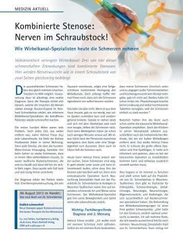 Kombinierte Stenose: Nerven im Schraubstock! - dievini.com