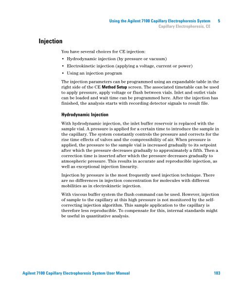 Introduction to the Agilent 7100 Capillary Electrophoresis System