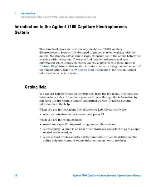 Introduction to the Agilent 7100 Capillary Electrophoresis System