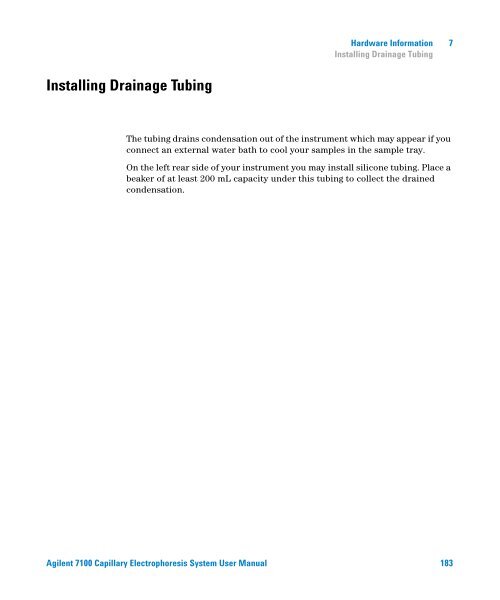 Introduction to the Agilent 7100 Capillary Electrophoresis System