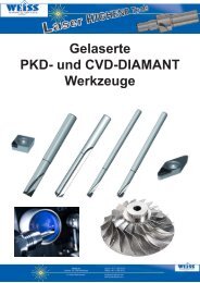 Gelaserte PKD- und CVD-DIAMANT Werkzeuge - WEISS AG