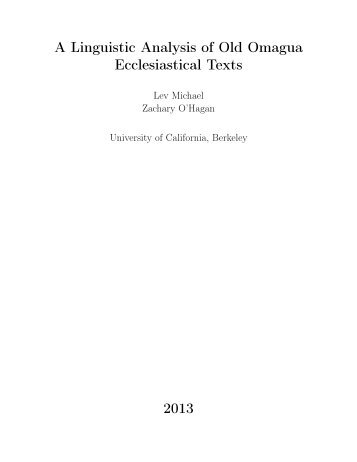 draft manuscript - Linguistics - University of California, Berkeley