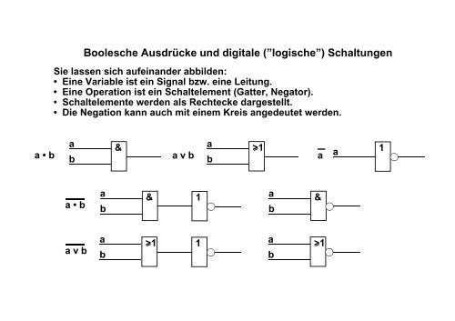 Boolesche Ausdra Cke Und Digitale A Logischea Schaltungen
