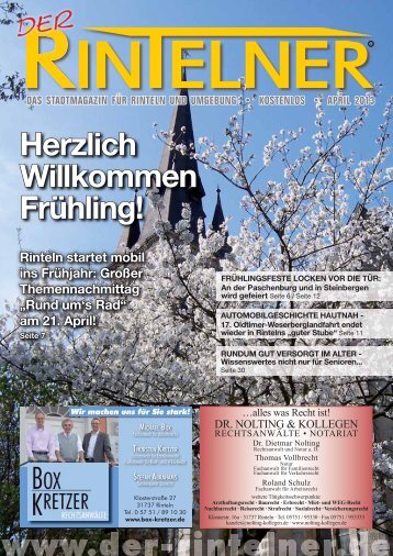 Herzlich Willkommen FrÃ¼hling! - Rintelner