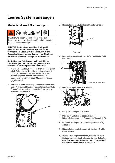 3A1034N - XP Proportioners, Instructions-Parts, German - Graco Inc.