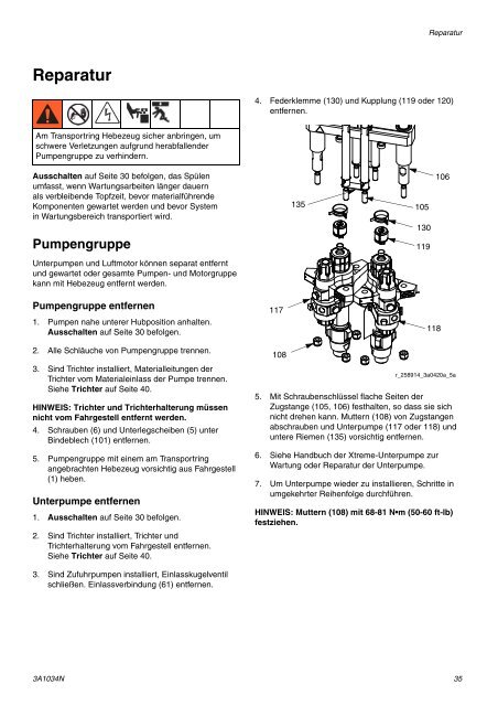 3A1034N - XP Proportioners, Instructions-Parts, German - Graco Inc.