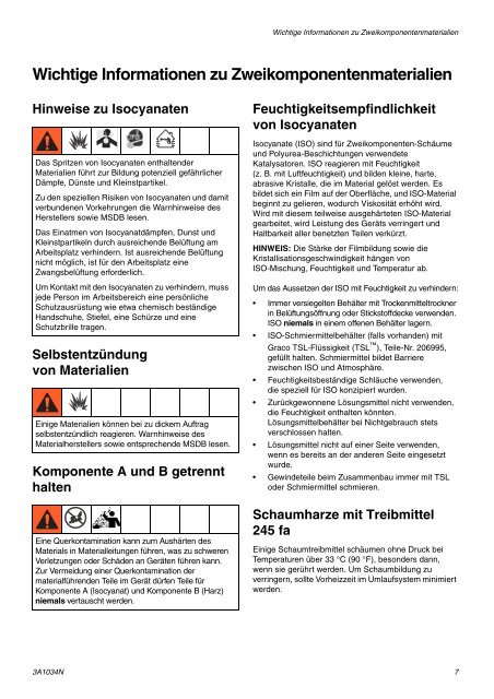 3A1034N - XP Proportioners, Instructions-Parts, German - Graco Inc.