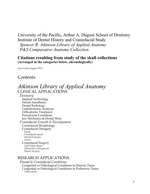 here - Arthur A. Dugoni School of Dentistry - University of the Pacific