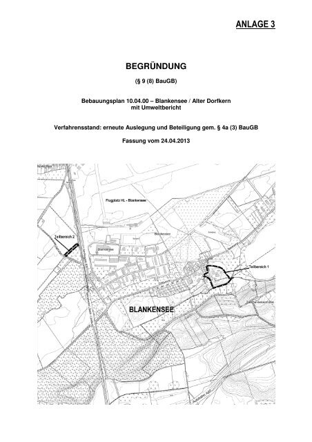 BegrÃ¼ndung zum Bebauungsplanentwurf - Stadtentwicklung