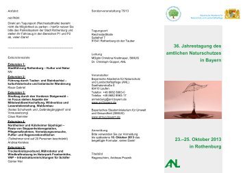 36. Jahrestagung des amtlichen Naturschutzes in Bayern 23.â€“25 ...