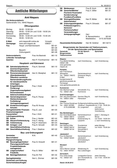 Amtskurier Mai 2013 - Amt Niepars