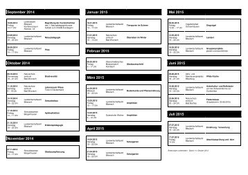 Programm Kurs 2014/15 - Landkreis Biberach