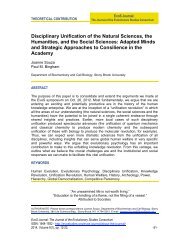 Theoretical Contribution - the EvoS Consortium!