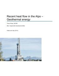 Recent heat flow in the Alps â€“ Geothermal energy - Structural Geology