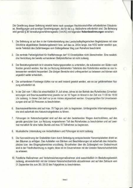 Naturschutzrechtliche Befreiung des Landkreises LÃ¼neburg