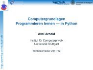 in Python - UniversitÃ¤t Stuttgart