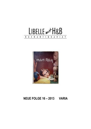 NEUE FOLGE 16 â€“ 2013 VARIA - Antiquariat Libelle mit H&B