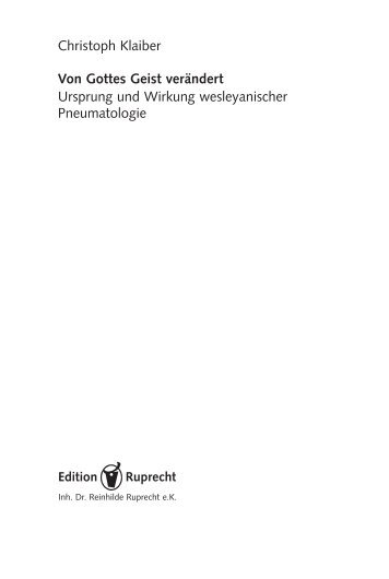 Christoph Klaiber Von Gottes Geist verÃ¤ndert ... - Buchhandel.de