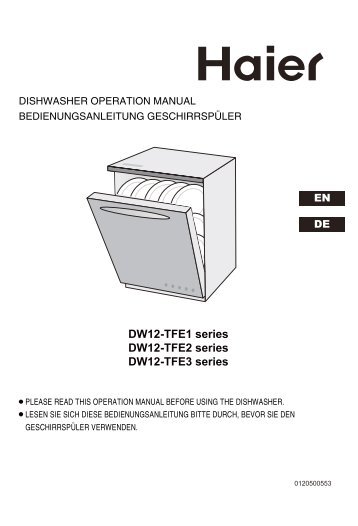 DW12-TFE1 series DW12-TFE2 series DW12-TFE3 series - Haier