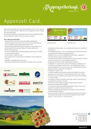 Appenzell Card. - Appenzell.ch