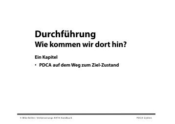 PDCA in Richtung des Ziel-Zustands - CETPM