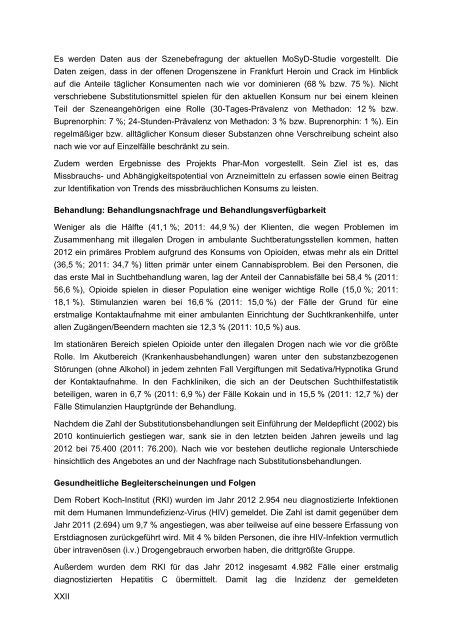 Bericht 2013 des nationalen REITOX-Knotenpunkts an die EBDD ...