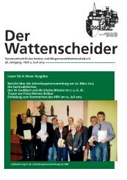 2 / 2013 - Heimat- und BÃ¼rgerverein Wattenscheid