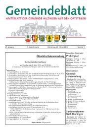 Gemeindeblatt KW 9 - Gemeinde Hilzingen