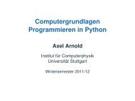 EinfÃ¼hrung in Python - UniversitÃ¤t Stuttgart