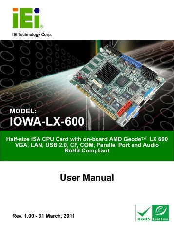 IOWA-LX-600 Half-size CPU Card - iEi