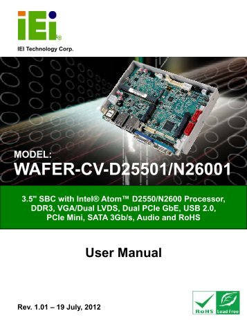 WAFER-CV-D25501/N26001 3.5" Motherboard - ICP America