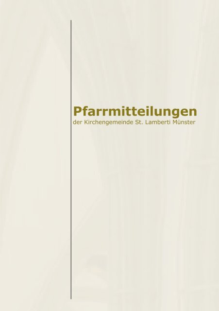 Pfarrmitteilungen 2013/14 - St. Lamberti